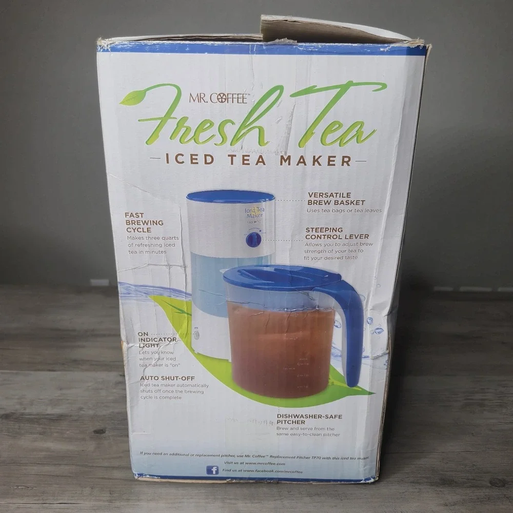 Mr Coffee Fresh Iced Tea / Iced Coffee Maker 3 Qt Pitcher TM70 New Open Ugly Box